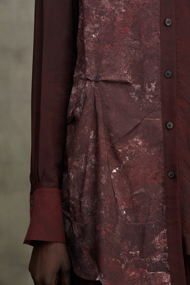 COLLAGED LONG SHIRT