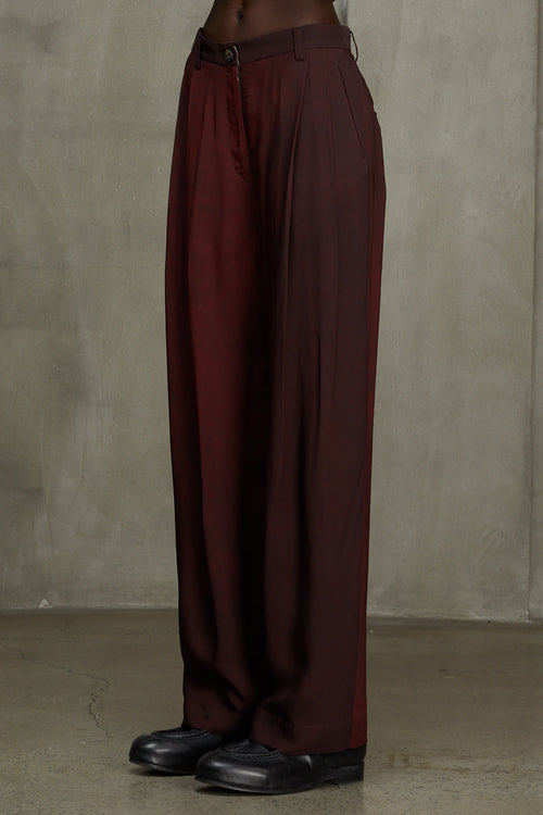 STRAIGHT LEG PLEATED TROUSERS