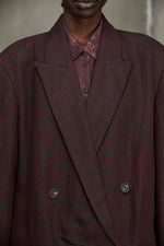DOUBLE BREASTED STRIPE JACKET