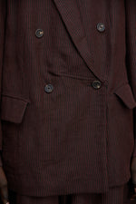 DOUBLE BREASTED STRIPE JACKET