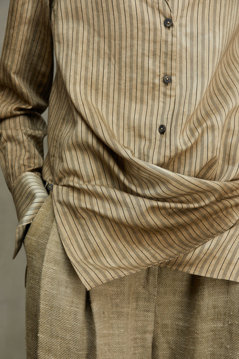 V-NECK STRIPED SHIRT
