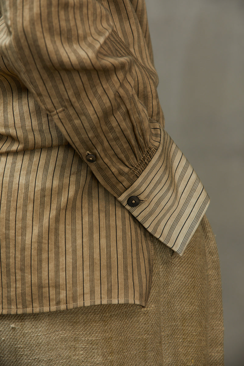 V-NECK STRIPED SHIRT
