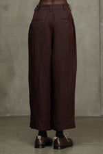 PLEATED STRIPE TROUSERS