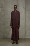 MANDARIN COLLAR LONG SKIRT