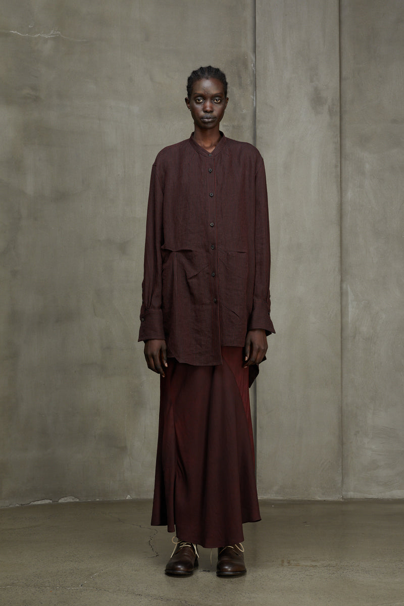 MANDARIN COLLAR LONG SKIRT