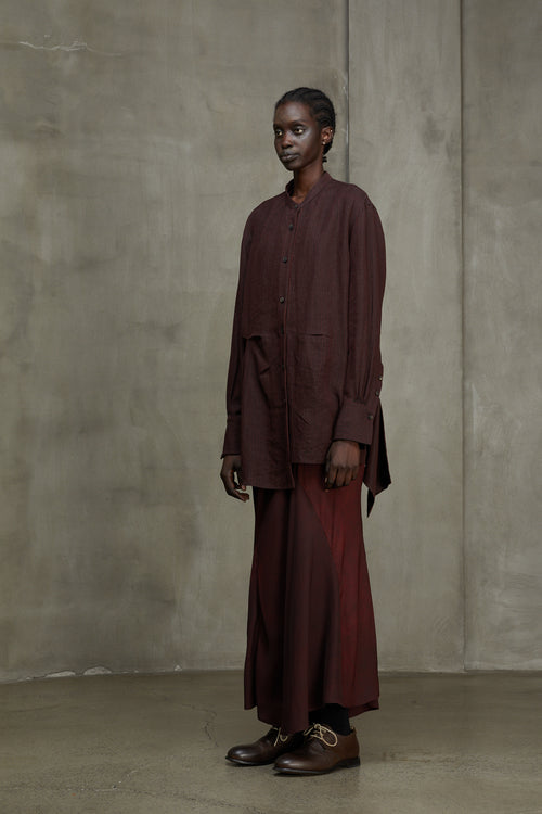 MANDARIN COLLAR LONG SKIRT