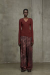 V-NECK RIBBED SEATER