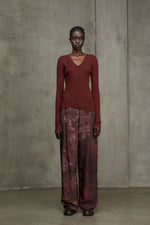 V-NECK RIBBED SEATER