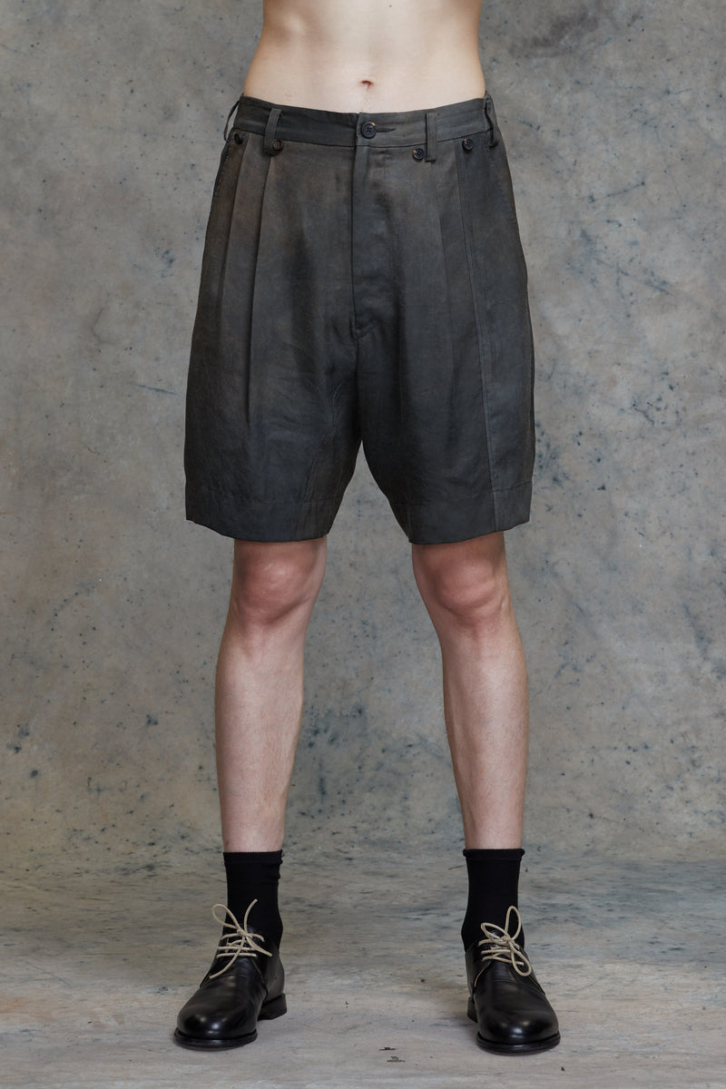 PLEATED SUIT SHORTS