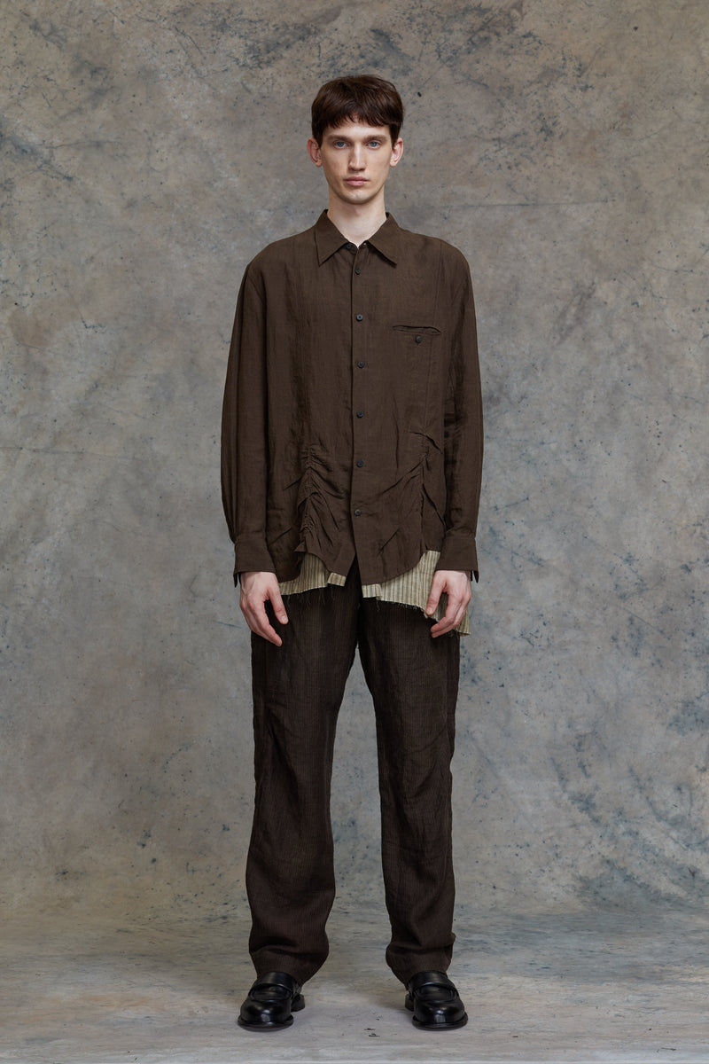 LAYERD WRINKLED EFFECT SHIRT