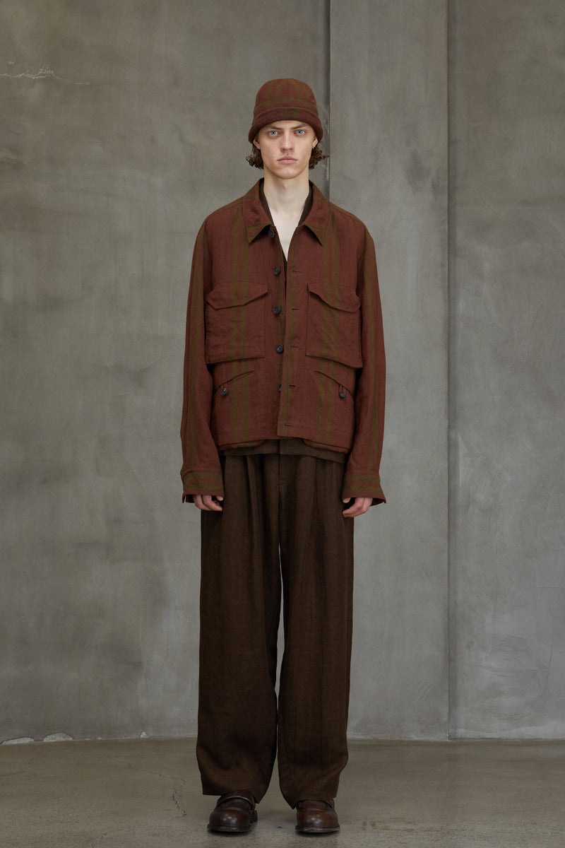 BLUR STRIPED WORKERS JACKET
