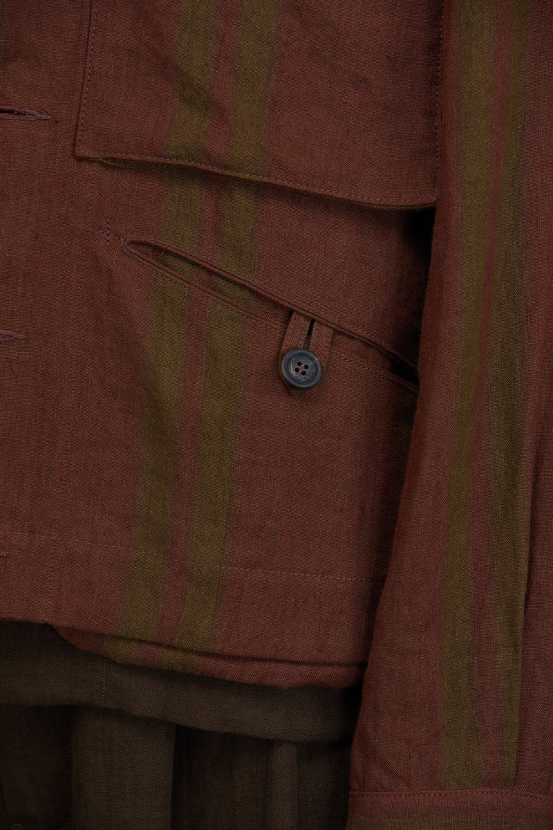 BLUR STRIPED WORKERS JACKET