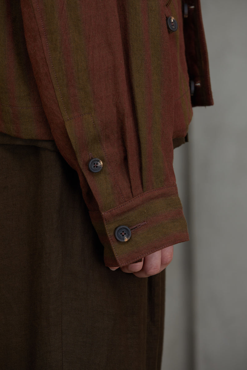 BLUR STRIPED WORKERS JACKET