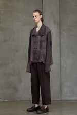 DOUBLE BREASTED HIGH NECK SHIRT JACKET