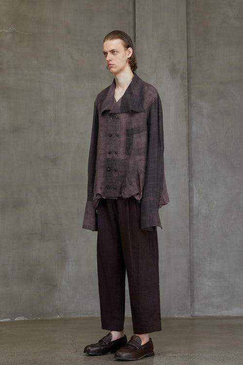 DOUBLE BREASTED HIGH NECK SHIRT JACKET