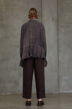 DOUBLE BREASTED HIGH NECK SHIRT JACKET