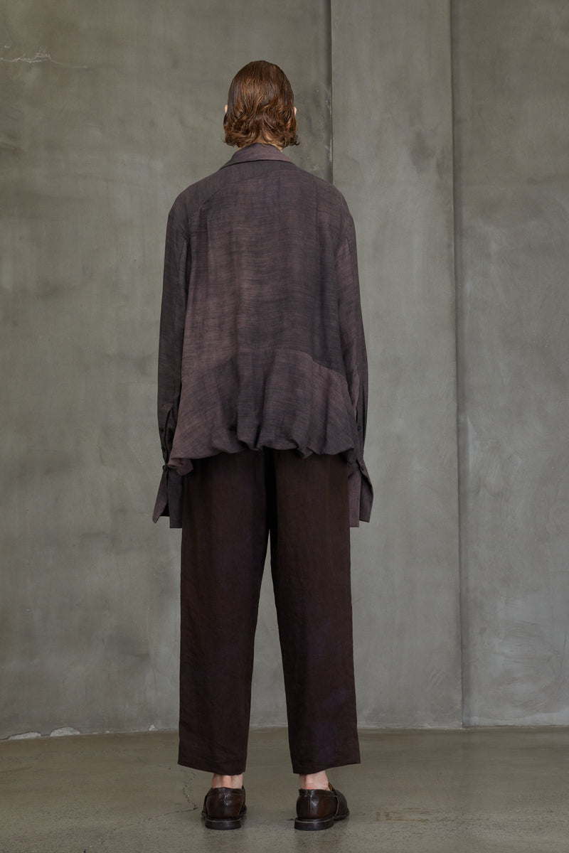 DOUBLE BREASTED HIGH NECK SHIRT JACKET