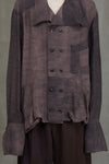 DOUBLE BREASTED HIGH NECK SHIRT JACKET