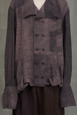 DOUBLE BREASTED HIGH NECK SHIRT JACKET