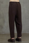 FRONT PLEATS TAPERED TROUSERS