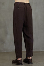 FRONT PLEATS TAPERED TROUSERS