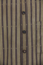 STRIPED MANDARIN COLLAR SHIRT