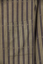 STRIPED MANDARIN COLLAR SHIRT
