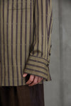 STRIPED MANDARIN COLLAR SHIRT