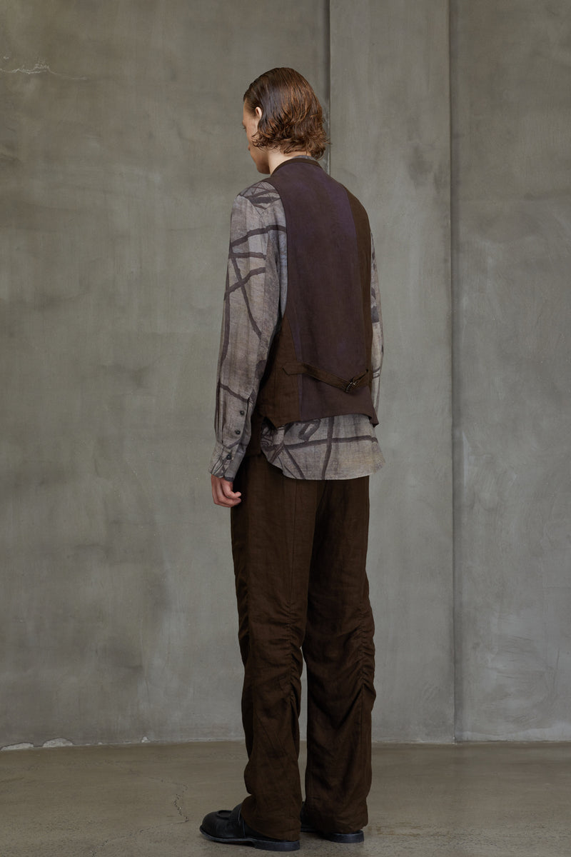 DOUBLE BREASTED COLLAGE WAISTCOAT