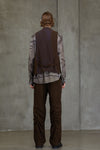 DOUBLE BREASTED COLLAGE WAISTCOAT