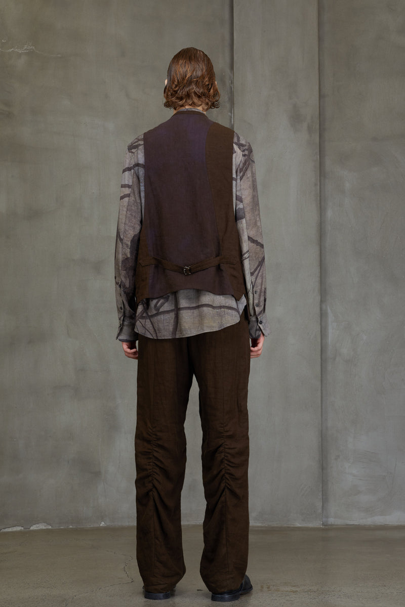 DOUBLE BREASTED COLLAGE WAISTCOAT