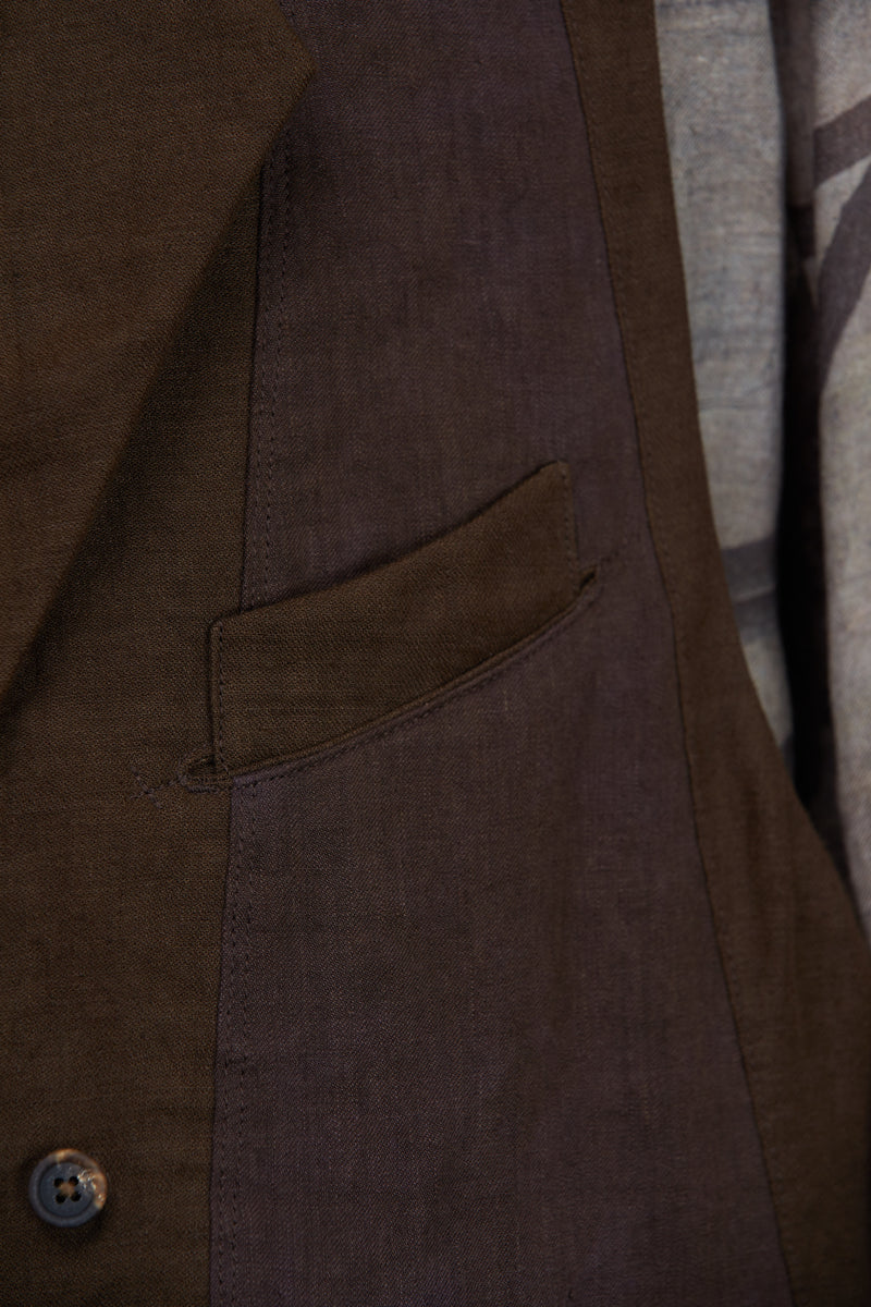 DOUBLE BREASTED COLLAGE WAISTCOAT