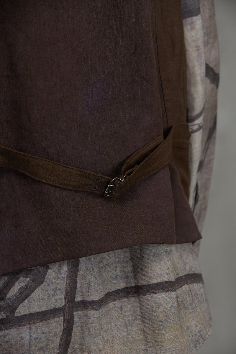 DOUBLE BREASTED COLLAGE WAISTCOAT