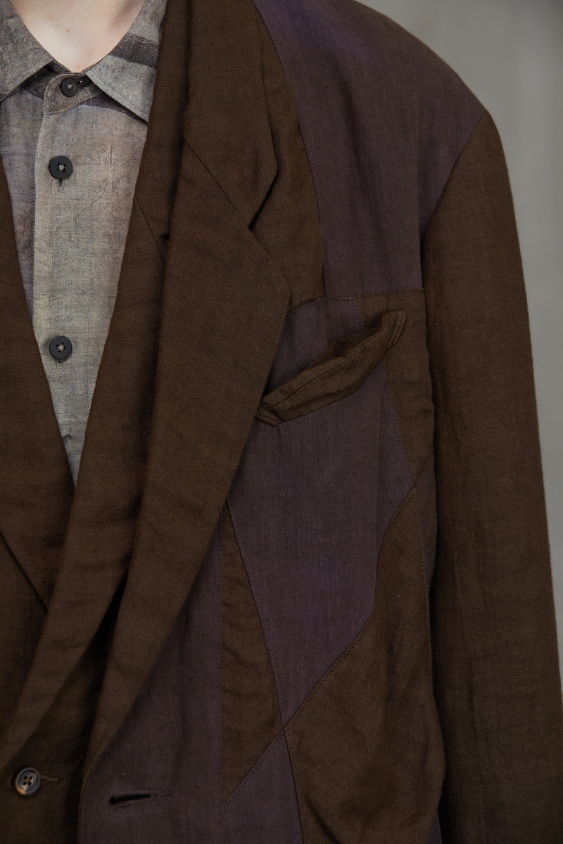 PATCHWORK 2 BUTTON JACKET