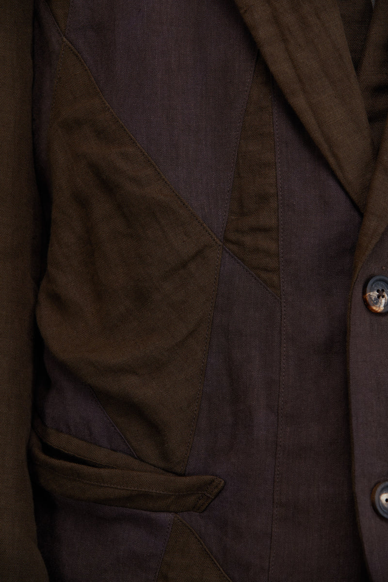 PATCHWORK 2 BUTTON JACKET