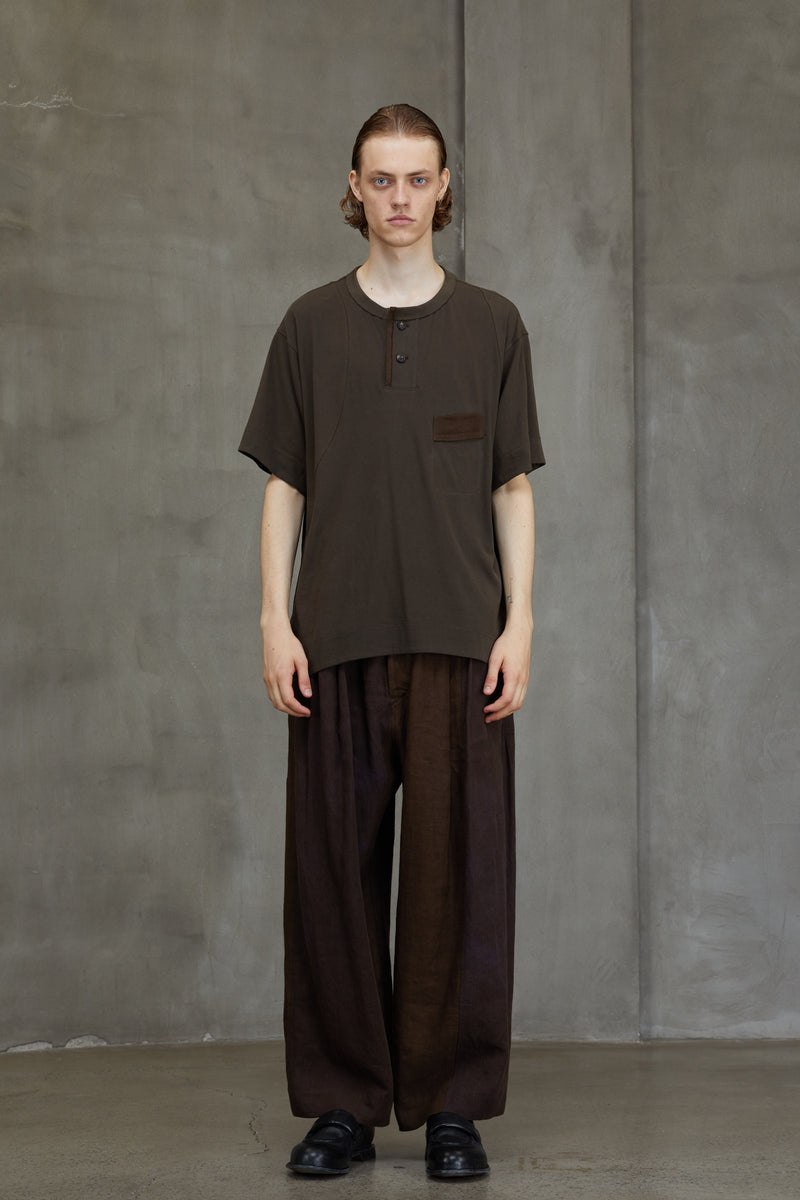 HENLEY NECK T-SHIRT