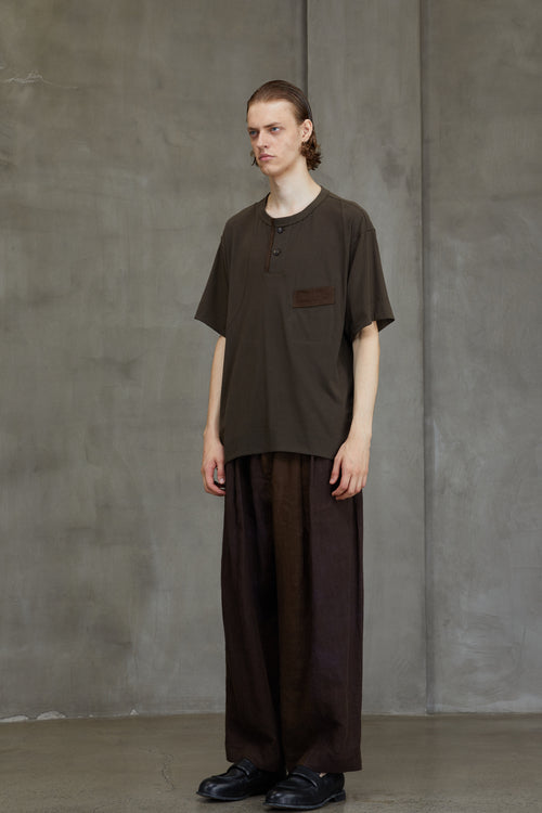 HENLEY NECK T-SHIRT