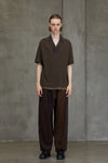 LAPEL COLLAR SHORT SLEEVE T-SHIRT