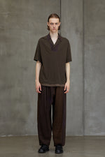 LAPEL COLLAR SHORT SLEEVE T-SHIRT
