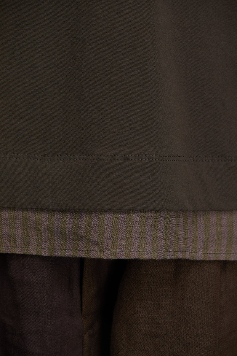 LAPEL COLLAR SHORT SLEEVE T-SHIRT