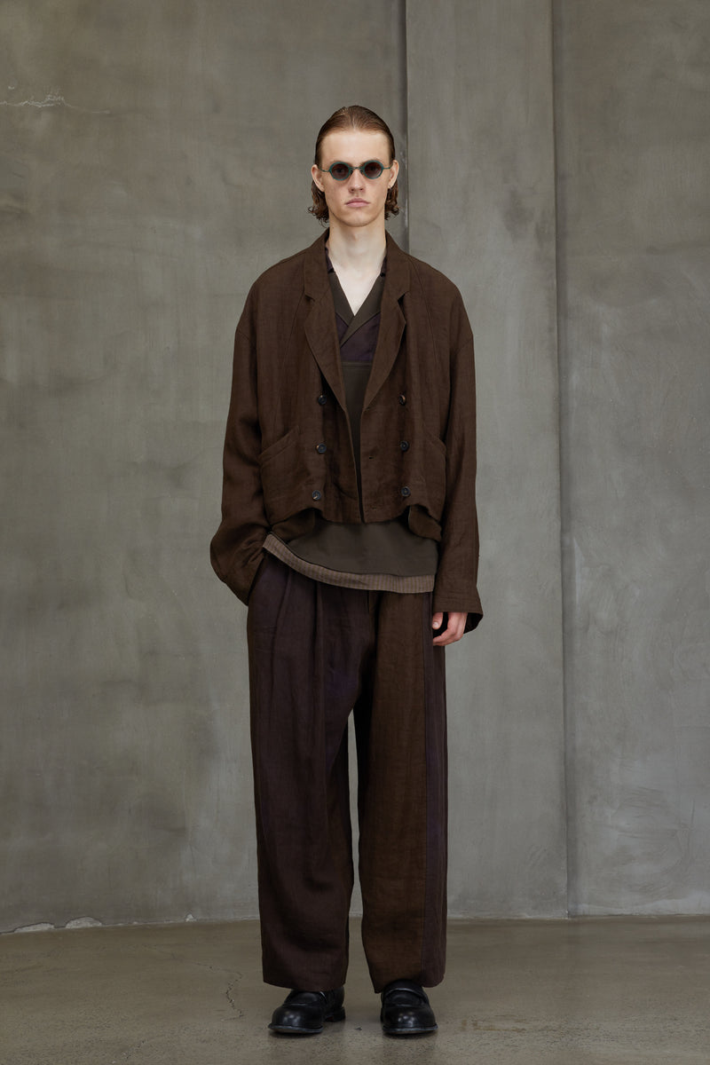 DOUBLE BREASTED CROPPED JACKET