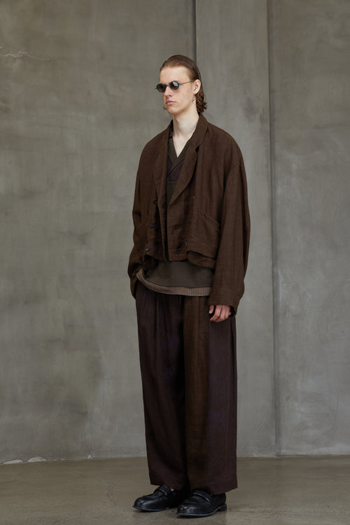 DOUBLE BREASTED CROPPED JACKET