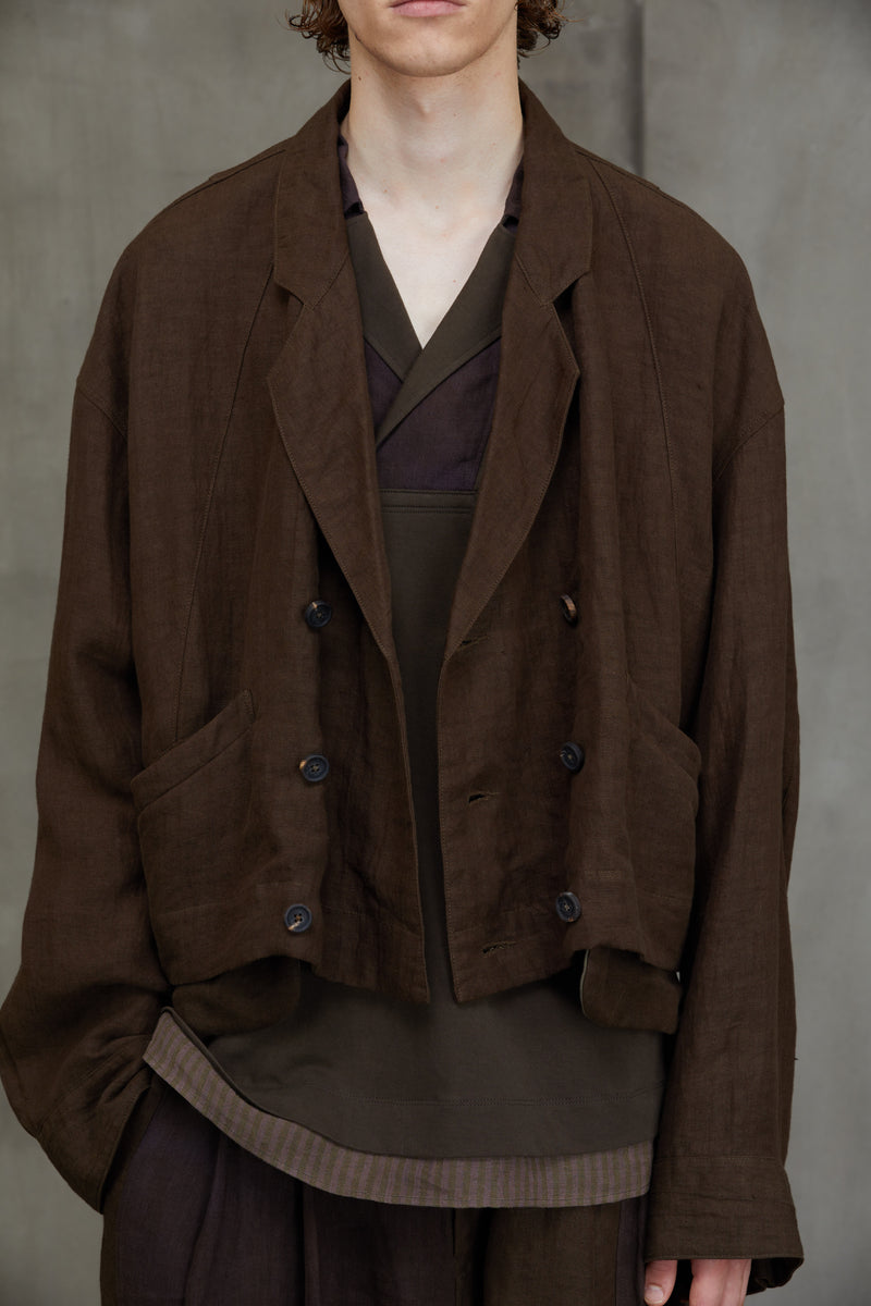 DOUBLE BREASTED CROPPED JACKET