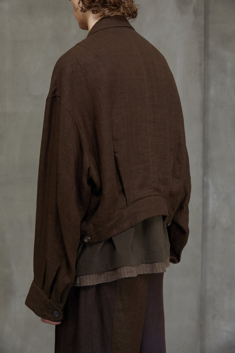 DOUBLE BREASTED CROPPED JACKET
