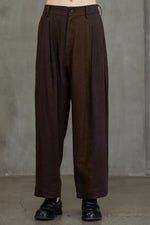 COLLAGED WIDE LEG TROUSERS