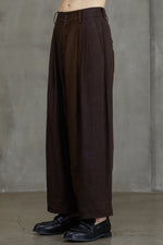 COLLAGED WIDE LEG TROUSERS