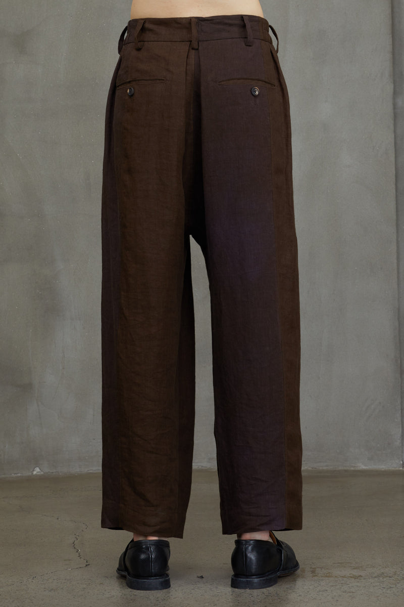 COLLAGED WIDE LEG TROUSERS