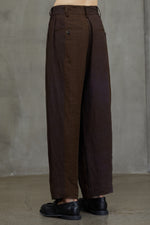 COLLAGED WIDE LEG TROUSERS