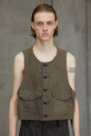 CROPPED COLLARLESS WAISTCOAT