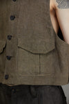CROPPED COLLARLESS WAISTCOAT